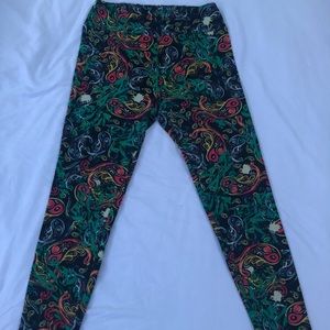 LuLaRoe leggings, various vibrant colors, abstract pattern